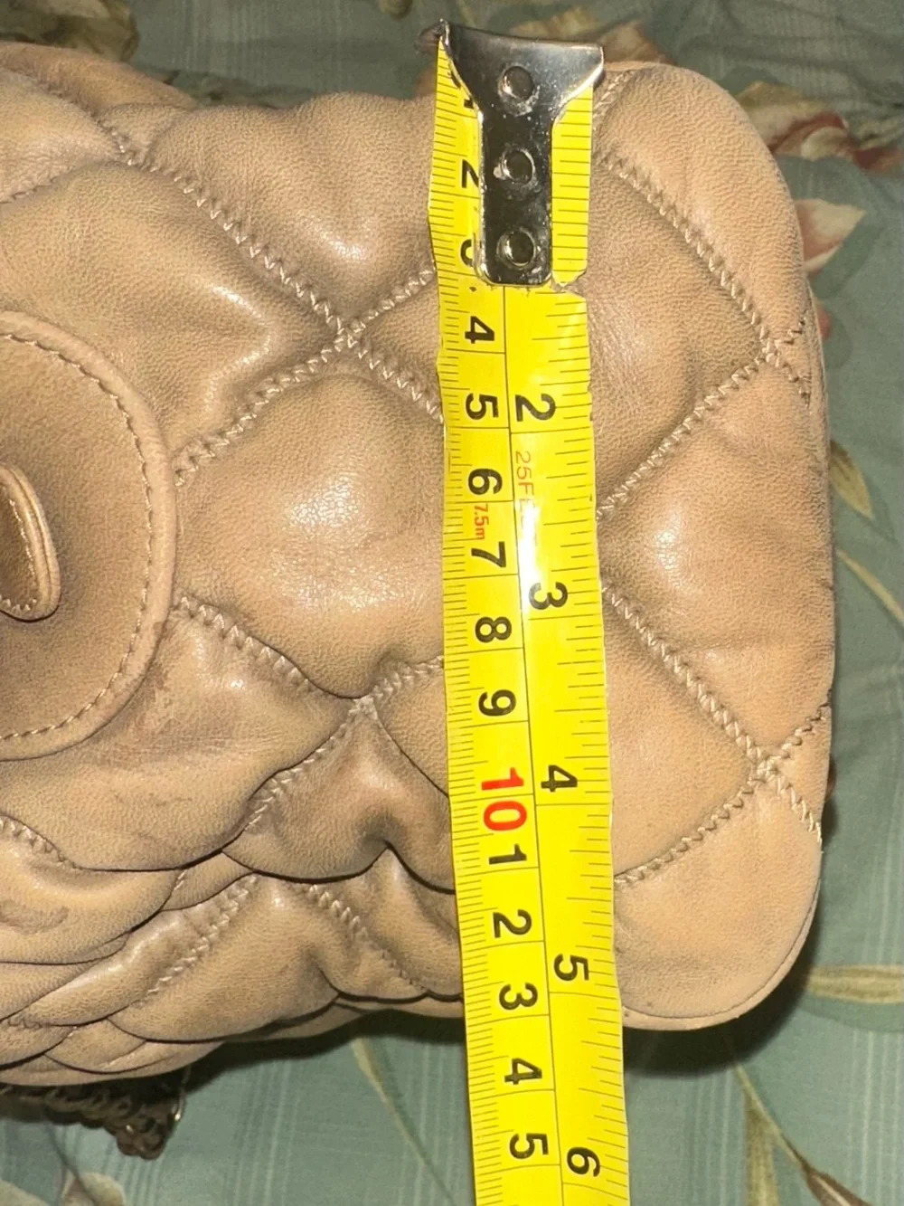 CHANEL Quilted Bowler Hobo Bag in Dark Beige/Taupe with Gold Hardware